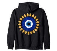 Amulette Graphique « Evil Eye is Nazar » avec breloque de Protection Grecque Sweat à Capuche