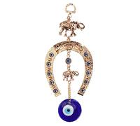 Amulette Mauvais Œil, Décor de Mur pour Les Yeux diaboliques apportez la Chance Prendant de Protection Contre Les Yeux avec Une Porte œil méchante d'éléphant doré Suspendu pour Le Bureau de la Porte