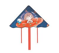 AMULONG Cerf-Volant, Cerf-Volant Triangle avec Queue, Grand Cerf-Volant Astronaute avec Corde De Cerf-Volant, Facile À Voler/Assembler, pour Les Débutants Beach Kite(500m String)