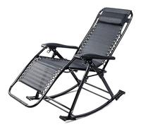 AMULONG Chaise Longue Pliante Terrasse et Jardin Chaise Longue Confortable De Jardin Berçante Patio Ajuster Peut S'asseoir Se Coucher Secouer pour Les Loisirs Portable(A)
