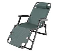 AMULONG Chaise Longue Pliante Terrasse et Jardin Zéro Gravité Chaise Pelouse Patio Siège avec Oreiller Extérieur Réglable À Manger Inclinable Chaises Longues Pliantes pour Pont(C)