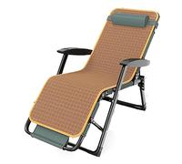 AMULONG Chaise Longue Pliante Terrasse et Jardin Zéro Gravité Chaise Pelouse Patio Siège avec Oreiller Extérieur Réglable À Manger Inclinable Chaises Longues Pliantes pour Pont Cushion)