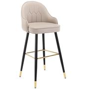 AMULONG Cuisine Tabouret Bar Haut Ensemble De 2 Tabourets Bar, Siège Rembourré en Cuir, avec Accoudoirs, Hauts, Chaise Chaise Ilot Central(D,Seat Height 65cm)