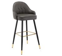 AMULONG Cuisine Tabouret Bar Haut Ensemble De 2 Tabourets Bar, Siège Rembourré en Cuir, avec Accoudoirs, Hauts, Chaise Chaise Ilot Central(E,Seat Height 75cm)