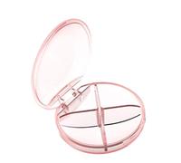 AMULONG Écrin à Accessoires 3pcs Boîte De Rangement Portable Transparente avec Couvercle 4 Grilles Mignonne À Pilules pour Bague, Bracelet, Collier, Boucles d'oreilles Coffre de Rangement(3pcsa)