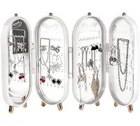 AMULONG Écrin à Accessoires Boîte à Bijoux écran Pliant boîte de Rangement Peut Stocker des Colliers bagues Boucles d'oreilles Bracelets présentoirs Coffre de Rangement(B)