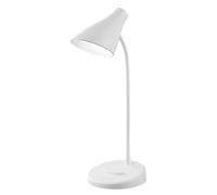 AMULONG Lampe de Lecture pour Dom Lampe De Bureau Tactile À 3 Lumières, Flexible 360°, Rechargeable Par USB-C Protection des yeux(White)