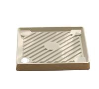 AMULONG Support de Pot de Fleurs à Roues, Chariot À Plantes avec roulettes Verrouillables Et Base De Bac Fleurs for Une Utilisation Intérieure Extérieure(White,31x31cm)