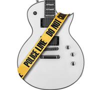 Amumu Sublimation Imprimé Sangle de guitare classique Do Not Cross Police Line 2 en Large pour guitare acoustique/électrique, guitare basse (Jaune)