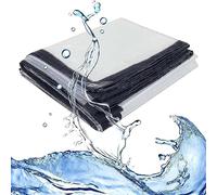 Amunpitic 4.5x6m Bâche Transparente pour l'extérieur, Bâches en Plastique PE, bache Imperméable Résistant à la Déchirure avec Œillet, pour Serre Jardin Pergola