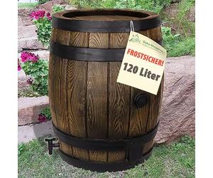 Amur Citerne Exclusive Eichenfass 120L Tonneau à Eau avec Couvercle et Robinet, Pas Seulement pour Le mediterrainen Jardin, Schöner Presque unverwüstlicher Pluie mémoire à Prix Spar
