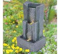 AMUR Fontaine Cascade de Jardin et d'Intérieur avec Lumière LED 230/12 V, pour Votre Terrasse, Bassin, Balcon 61 cm