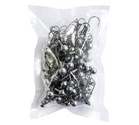 Amur Leopard Lot de 50pcs Hameçons de Pêche avec Tête de Plomb Crochets de Pêche en Tête Plombée Crochet avec Gabarit Ronde, 7g