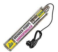 AMUR Pompe submersible 3" Screw-Star 550 - Pompe à sable robuste et économique pour puits profonds jusqu'à 150 m de profondeur et 1 500 L/h de débit - Acier inoxydable - 230V - Câble électrique 15 m