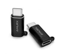 Amurx Lot de 2 adaptateurs Lightning vers USB C avec cordons, charge rapide, synchronisation de données 480 Mbps, compatible avec iPhone 17/16/15, iPad, Samsung Galaxy, Google Pixel, pas d'audio OTG