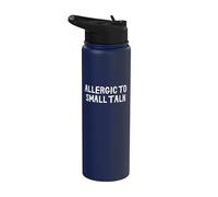 Amusant allergique aux petites conversations Stainless Steel Insulated Water Bottle
