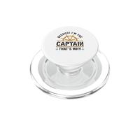 Amusant Amateur de Voile « Parce Que Je suis Le Capitaine, C'est Pourquoi » PopSockets PopGrip pour MagSafe