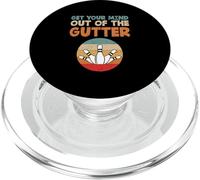Amusant Bowling Lover Bowler Get Your Mind Out of The Gutter PopSockets PopGrip pour MagSafe