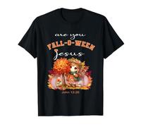 Amusant chrétien Halloween Mignon Automne êtes-Vous Falloween Jésus T-Shirt Graphique avec Valeur, Homme, Noir, XL