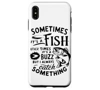 Amusant en plein air pour la pêche - Attrape le poisson ou le buzz rétro Coque pour iPhone XS Max