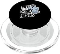 Amusant et Mignon Halloween chrétien « La Vie Fait Peur sans Jésus » PopSockets PopGrip pour MagSafe