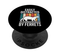 Amusant Facilement distrait par Les furets Qui Disent l'amant PopSockets PopGrip Adhésif