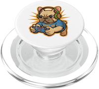 Amusant Frenchie Gamer ! Mignon Bouledogue Français Gamer PopSockets PopGrip pour MagSafe