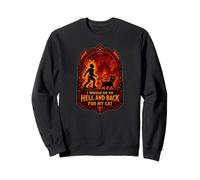 Amusant Halloween I'd GO to Hell and Back for My Cat Sweatshirt
