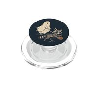 Amusant Halloween Raton Laveur fantôme Tour ou friandise PopSockets PopGrip pour MagSafe