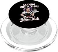 Amusant Halloween Servant des gifles de sorcière avec des bâtons de Balai PopSockets PopGrip pour MagSafe