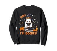 Amusant Halloween Sorry I'm Booked Spooky Cute Ghost Reading Sweatshirt