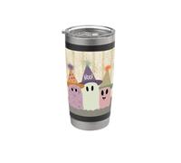 Amusant Halloween Trois Fantômes Gobelet isotherme en acier inoxydable double paroi