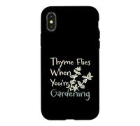Amusant Jardinage Pun Thym Mouches Lorsque Vous jardinez Coque pour iPhone X/XS