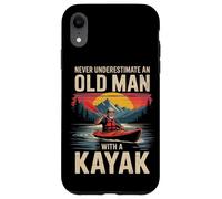 Amusant kayak grand-père kayakiste aventure amateur de kayak Coque pour iPhone XR