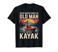 Amusant kayak grand-père kayakiste aventure amateur de kayak T-Shirt