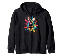Amusant Miniature Pinscher Dog Splash Art Min Pin Lovers Sweat à Capuche
