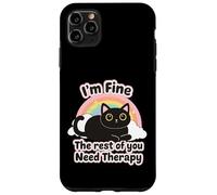 Amusant pour Les Amoureux des Chats, I'm Fine The Rest of You Need Therapy Coque pour iPhone 11 Pro Max