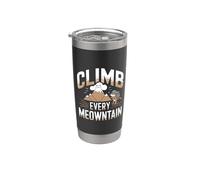 Amusant randonneur de montagne chat grimper chaque Meowntain Mountaineer Gobelet isotherme en acier inoxydable double paroi