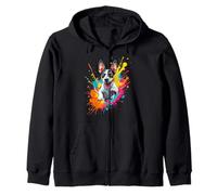 Amusant Rat Terrier Dog Splash Art Design pour Les Amateurs de Rats Terrier Sweat à Capuche