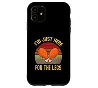 Amusant rétro Thanksgiving I'm Just Here for The Turkey Legs Coque pour iPhone 11