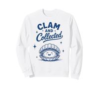 Amusant rétro Vintage palourde et Ambiance de Bord de mer collectée Sweatshirt