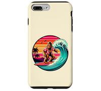 Amusant Surf Sasquatch Hawaïen Coucher de Soleil rétro Tropical Vibes Coque pour iPhone 7 Plus/8 Plus