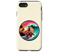 Amusant Surf Sasquatch Hawaïen Coucher de Soleil rétro Tropical Vibes Coque pour iPhone SE (2020) / 7/8
