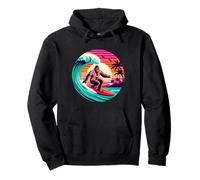 Amusant Surf Sasquatch Hawaïen Coucher de Soleil rétro Tropical Vibes Sweat à Capuche