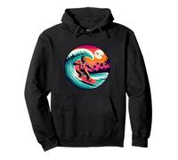 Amusant Surf Sasquatch Hawaïen Coucher de Soleil rétro Tropical Vibes Sweat à Capuche