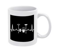 Amusants Tasses à thé Femme de ménage Femme de ménage Maman qui bat son cœur Tasse avec poignée Tasses à café pour décorer Maman 330ml