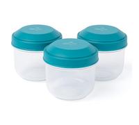 Amuse Rikko Boîte à Goûter Enfant | Set de 3 Boîtes de Conservation Alimentaire avec Couvercle, Meal Prep Snack | Boîtes Hermétiques pour Aliments | Idéal pour Rikko Lunchbox | Lagoon