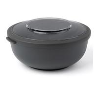 Amuse Tylla Saladier 2000ml | Boîte de Rangement avec Couvercle pour Meal Prep et Snacks | Boîte Plastique Alimentaire sans BPA pour Enfants et Adultes | Congélation, Lave-vaisselle | Charcoal