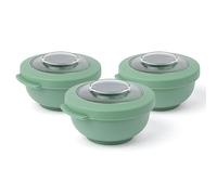 Amuse Tylla Saladier Set 3 Pièces | 3x200ml | Boîte de Rangement avec Couvercle pour Meal Prep & Snacks | Boîte Alimentaire en Plastique Sans BPA | Compatible Lave-vaisselle | Sage