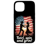 Amusement de Danse carrée Twirl, Spin and Grin Coque pour iPhone 15